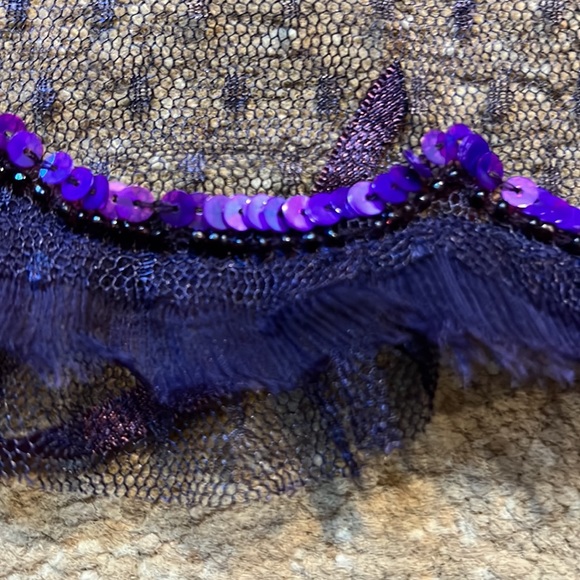 STUNNING Miss 60 Crop Sequin and Lace Topper - Picture 5 of 6